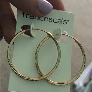 Gold hoop earrings